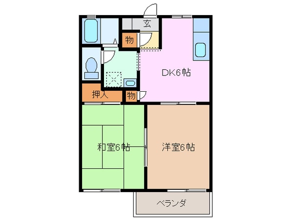 伊勢川島駅 徒歩13分 2階の物件間取画像